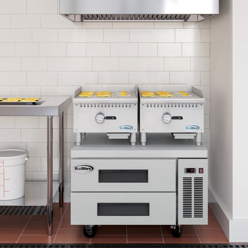 18 In. Natural Gas 1 - burner Griddle With 30,000 Btu In Stainless - steel (km - gg1 - 18m) - CulinaryProfis