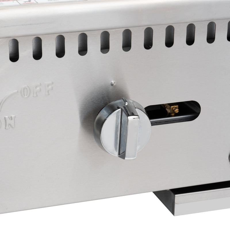 18 In. Natural Gas 1 - burner Griddle With 30,000 Btu In Stainless - steel (km - gg1 - 18m) - CulinaryProfis