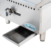 18 In. Natural Gas 1 - burner Griddle With 30,000 Btu In Stainless - steel (km - gg1 - 18m) - CulinaryProfis