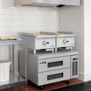 18 In. Natural Gas 1 - burner Griddle With 30,000 Btu In Stainless - steel (km - gg1 - 18m) - CulinaryProfis
