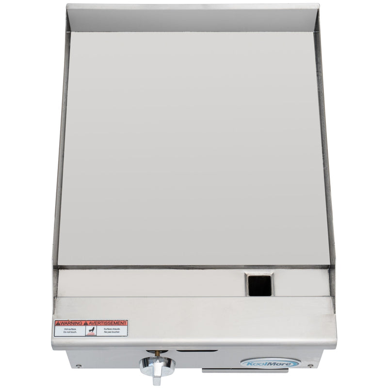 18 In. Natural Gas 1 - burner Griddle With 30,000 Btu In Stainless - steel (km - gg1 - 18m) - CulinaryProfis