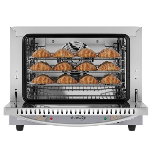 19 In. Countertop Convection Oven For Quarter - size Pans With 3 Racks 1440w Of Power In Stainless - steel, 0.8 Cu. Ft. (km - ctco - 08) - CulinaryProfis