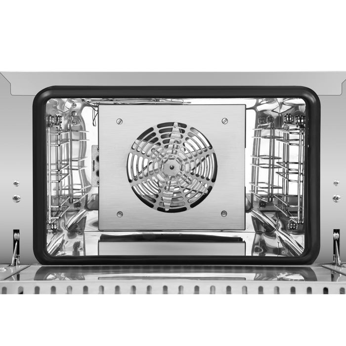 19 In. Countertop Convection Oven For Quarter - size Pans With 3 Racks 1440w Of Power In Stainless - steel, 0.8 Cu. Ft. (km - ctco - 08) - CulinaryProfis