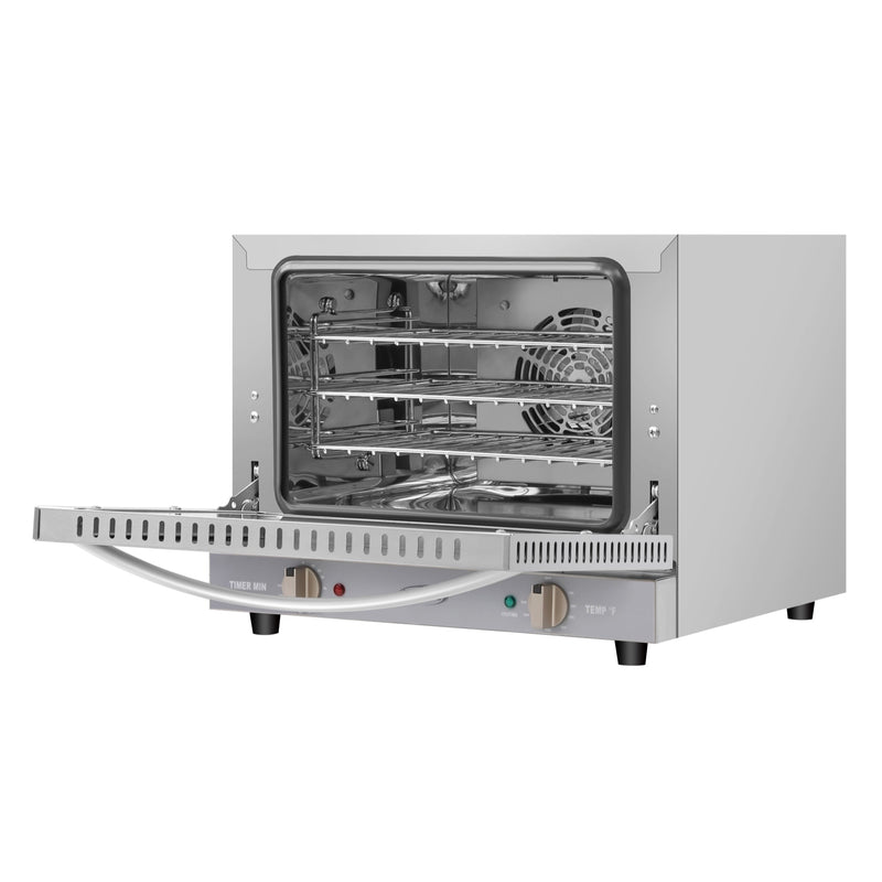 19 In. Countertop Convection Oven For Quarter - size Pans With 3 Racks 1440w Of Power In Stainless - steel, 0.8 Cu. Ft. (km - ctco - 08) - CulinaryProfis