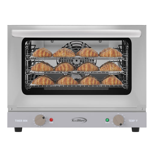 19 In. Countertop Convection Oven For Quarter - size Pans With 3 Racks 1440w Of Power In Stainless - steel, 0.8 Cu. Ft. (km - ctco - 08) - CulinaryProfis