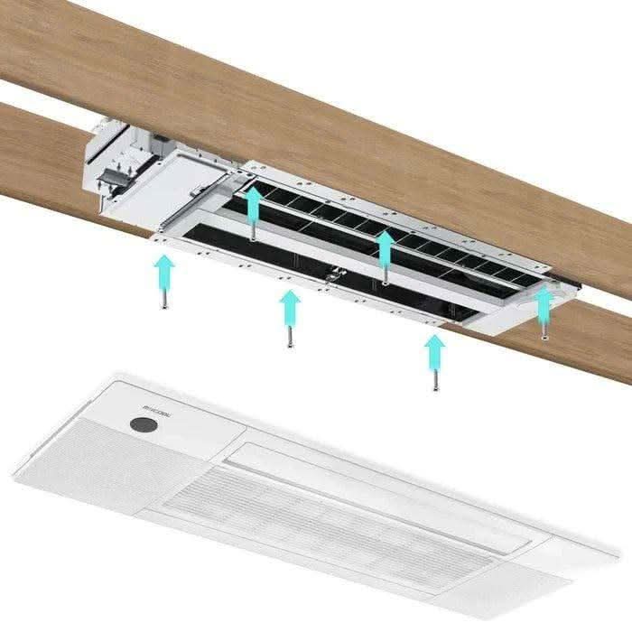 MRCOOL® DIY Hyper Heat 12K Ceiling Cassette Mini Split System Bundle — 5th Gen — Pre-Charged QuickConnect Line Set — 208/230V MRCOOL®