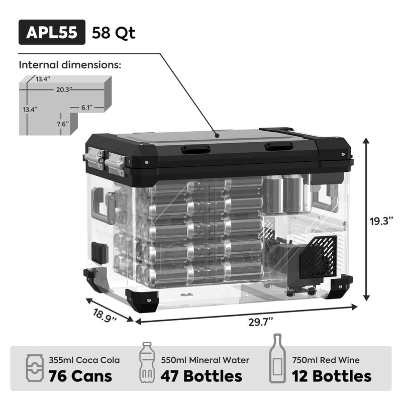 APL55 Dual Zone 12 Volt Fridge | ICECO | 55 LT Inca Overland Outfitters