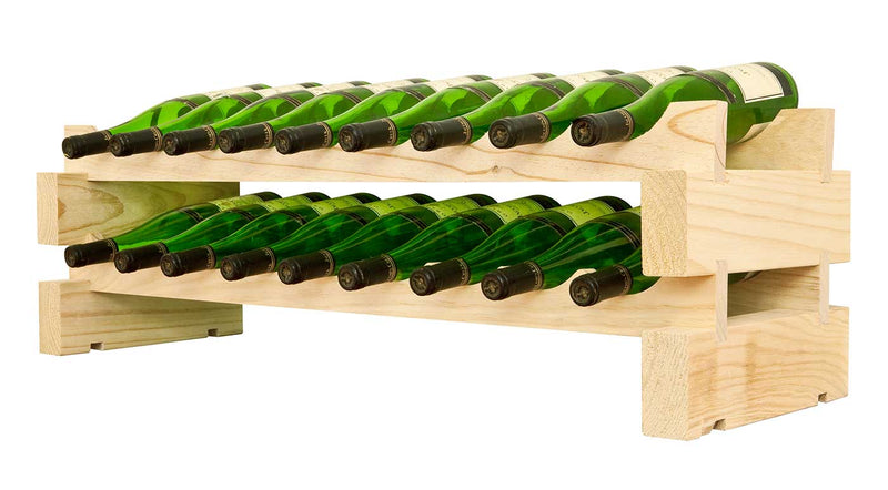 Vinotemp Modular Wine Rack, 2 x 9, 18 Bottle Capacity Vinotemp