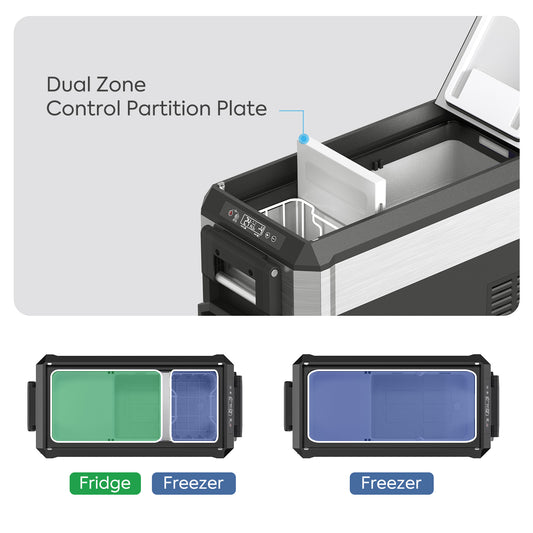 JP40 Pro Dual Zone Wheeled Portable Freezer- Golden | ICECO | 40 LT Inca Overland Outfitters