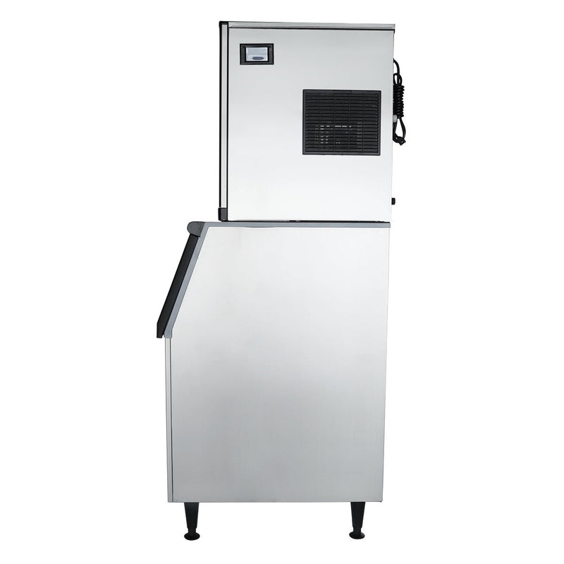 23" Air Cooled Commercial Half Cube Ice Machine with 308lb. Ice Storage Bin - 435 lb. - CulinaryProfis