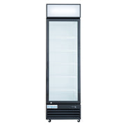 23" Black Swing Commercial Glass Door Merchandiser Refrigerator - 12 cu ft - CulinaryProfis