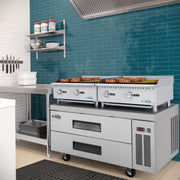 24 in. Commercial 2 - Burner Natural Gas Charbroiler with 60,000 BTU in Stainless - Steel (KM - GCB2 - 24M) - CulinaryProfis