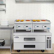 24 in. Natural Gas 2 - Burner Griddle with 60,000 BTU in Stainless - Steel (KM - GG2 - 24M) - CulinaryProfis
