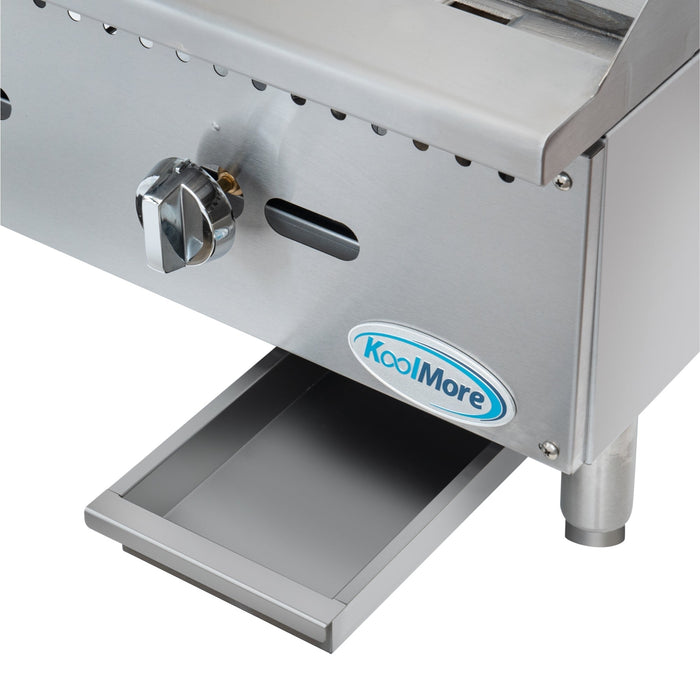 24 in. Natural Gas 2 - Burner Griddle with 60,000 BTU in Stainless - Steel (KM - GG2 - 24M) - CulinaryProfis