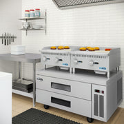 24 in. Natural Gas 2 - Burner Griddle with 60,000 BTU in Stainless - Steel (KM - GG2 - 24M) - CulinaryProfis