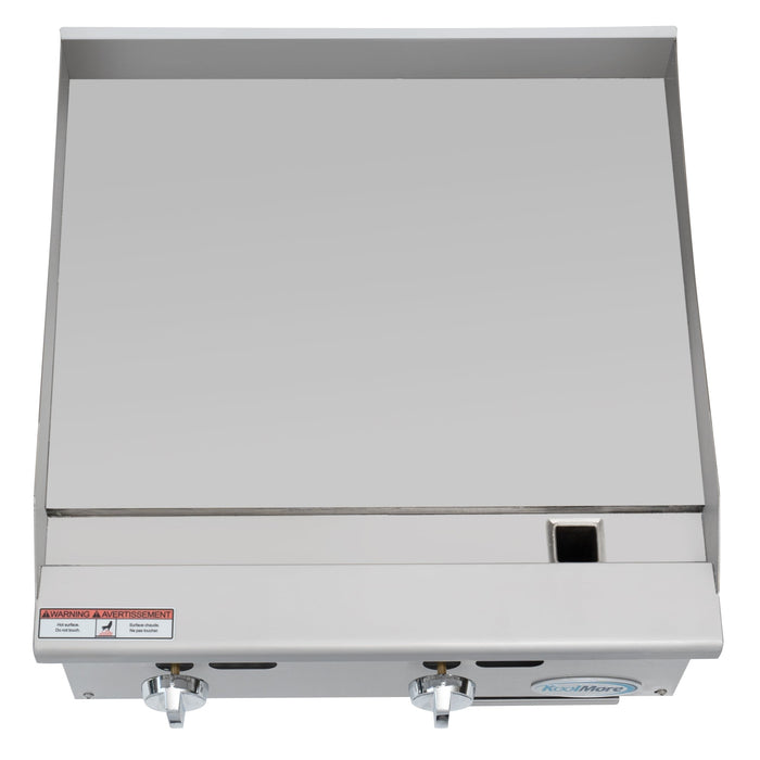 24 in. Natural Gas 2 - Burner Griddle with 60,000 BTU in Stainless - Steel (KM - GG2 - 24M) - CulinaryProfis