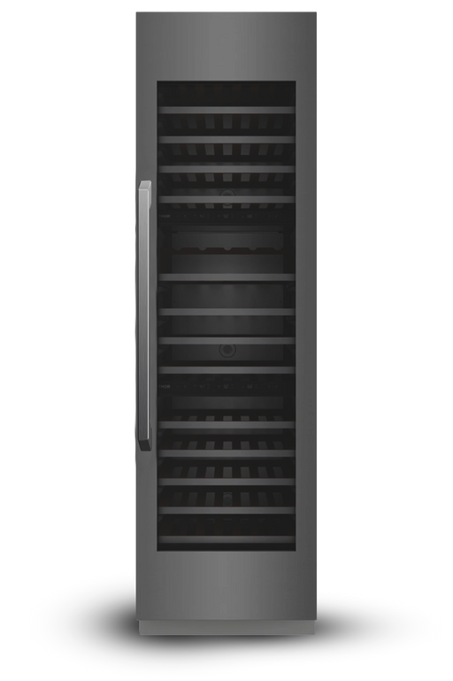 24" Three Zone Built-In Wine Refrigerator Column - Black Stainless Steel Induction Hardware
