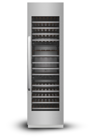 24" Three Zone Built-In Wine Refrigerator Column - Stainless Steel Induction Hardware