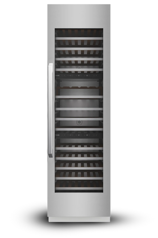 24" Three Zone Built-In Wine Refrigerator Column - Stainless Steel Induction Hardware
