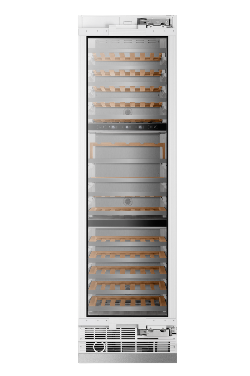 24" Three Zone Built-In Wine Refrigerator Column - Panel Ready Induction Hardware