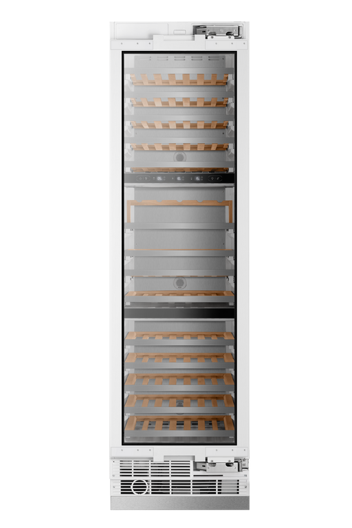 24" Three Zone Built-In Wine Refrigerator Column - Panel Ready Induction Hardware