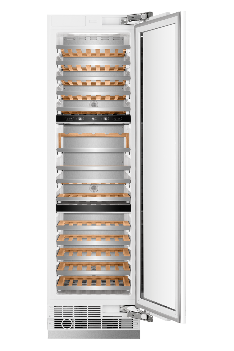 24" Three Zone Built-In Wine Refrigerator Column - Panel Ready Induction Hardware