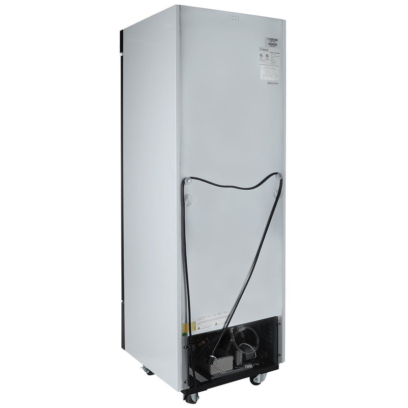 25" White Swing Commercial Glass Door Merchandiser Freezer - CulinaryProfis