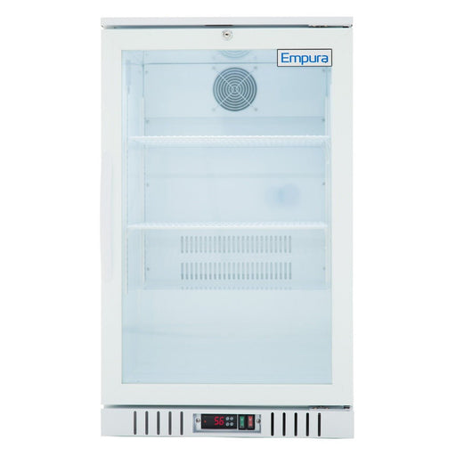 26" Countertop White Swing Commercial Glass Door Merchandiser Refrigerator - 7 cu ft - CulinaryProfis