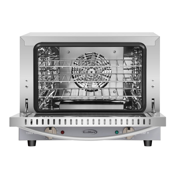 19 in. Countertop Convection Oven for Quarter-Size Pans with 3 Racks 1440W of Power in Stainless-Steel, 0.8 cu. ft. (KM-CTCO-08)