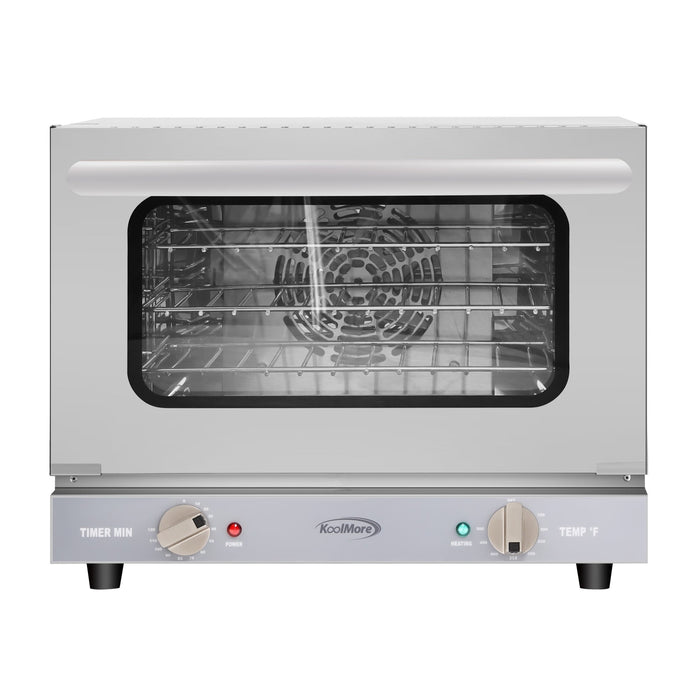 19 in. Countertop Convection Oven for Quarter-Size Pans with 3 Racks 1440W of Power in Stainless-Steel, 0.8 cu. ft. (KM-CTCO-08)