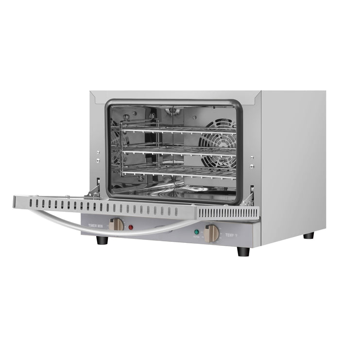 19 in. Countertop Convection Oven for Quarter-Size Pans with 3 Racks 1440W of Power in Stainless-Steel, 0.8 cu. ft. (KM-CTCO-08)