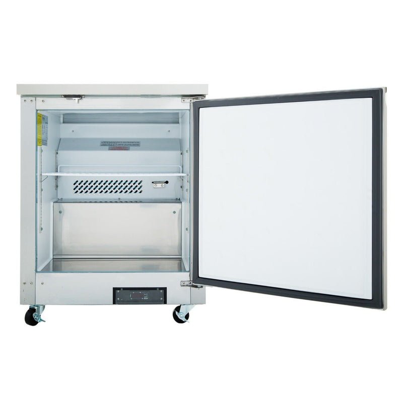 28" Single Door Commercial Undercounter Reach - In Refrigerator - CulinaryProfis