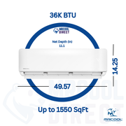 MRCOOL® DIY® 5th Gen 36,000 BTU Single Zone Mini Split Complete System with 25ft. Line Set 230V — DIY-36-HP-WM-230D25-O MRCOOL®
