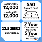 MRCOOL® DIY® 5th Gen E Star 12,000 BTU Single Zone Mini Split Complete System with 25ft. Line Set 115V — DIY-12-HP-WM-115D25-0 MRCOOL®