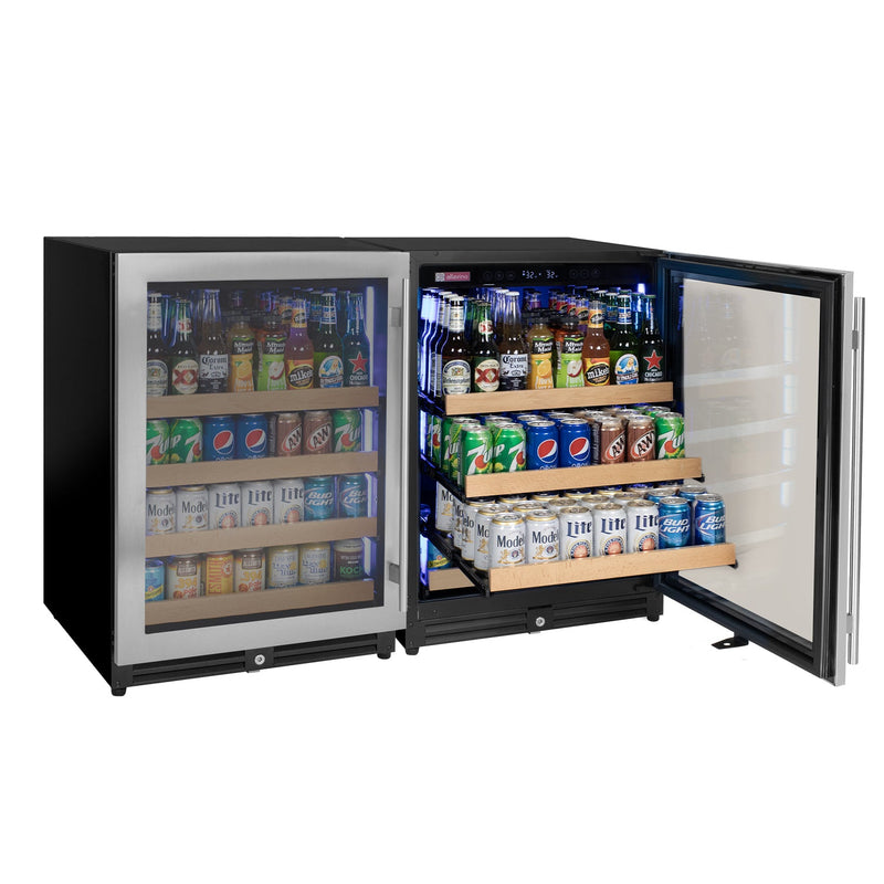 Reserva Series Stainless Steel Side-by-Side Beverage Center Allavino