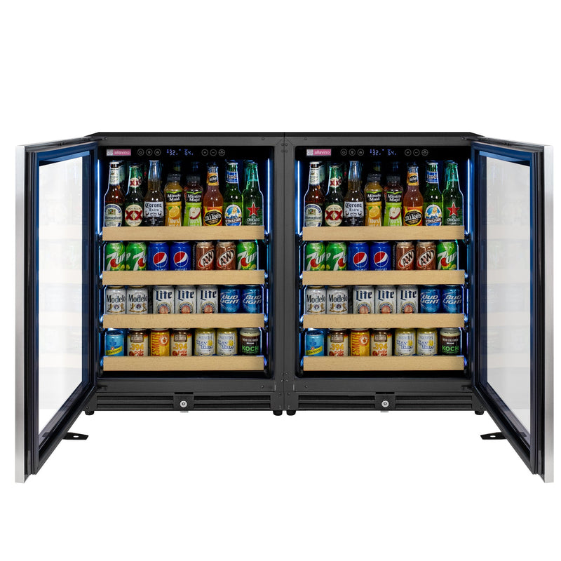 Reserva Series Stainless Steel Side-by-Side Beverage Center Allavino