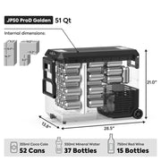 JP50 Pro Dual Zone Wheeled Car Fridge With Cover | ICECO | 50 LT Inca Overland Outfitters