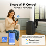 Whynter ARC-1280MX 13,000 BTU Dual Hose Inverter Portable Air Conditioner with Dehumidifier, WiFi, Remote Control – Cools Up to 500 sq. ft. (Black) Whynter