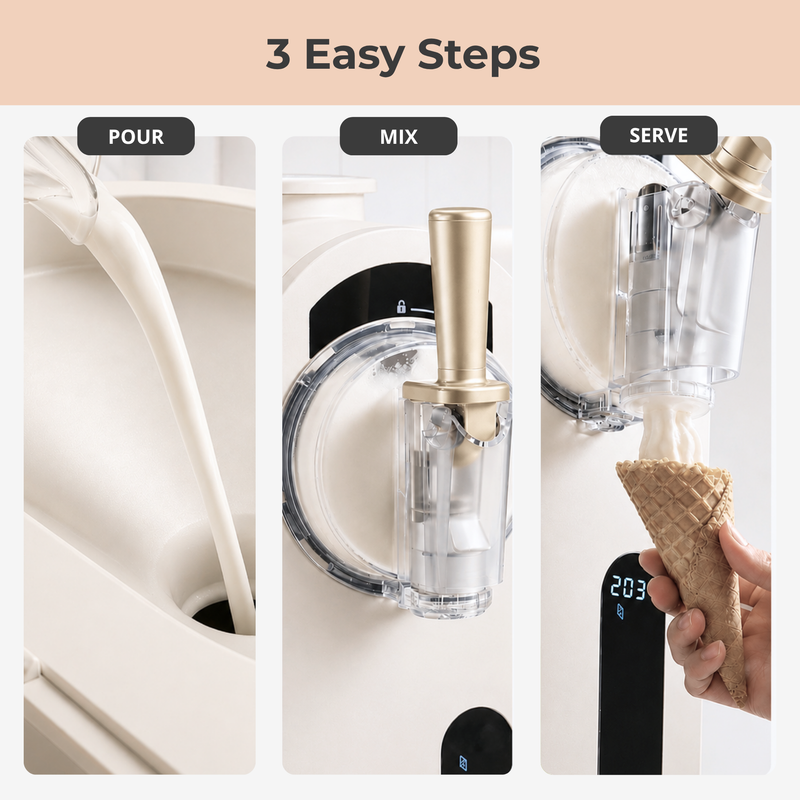 Whynter ICS-167-GW 7-in-1 Soft Serve Ice Cream & Slushy Maker | 1.6 Qt Built-in Compressor, 5 Firmness Levels, Touch Control Whynter