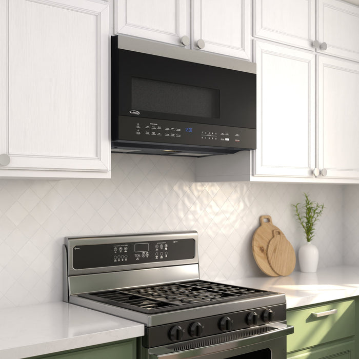 30 in. 1.6 cu.ft Over - the - Range Microwave Oven in Black (KM - MOTSC - 16BSS) - CulinaryProfis