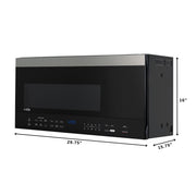 30 in. 1.6 cu.ft Over - the - Range Microwave Oven in Black (KM - MOTSC - 16BSS) - CulinaryProfis