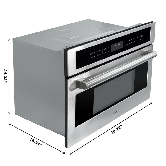 30 in. Built - In Microwave with Convection Oven and Air Fryer, 1.6 cu. ft. Capacity in Stainless - Steel (KM - CWO30 - SS) - CulinaryProfis