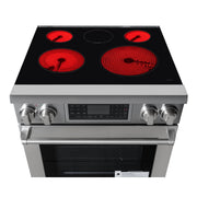 30 in. Electric Professional Range with Tilt Panel and Digital controls, Self - Cleaning, 16300W of Power, 240V in Stainless - Steel (KM - EPR - 30TDP - SS) - CulinaryProfis