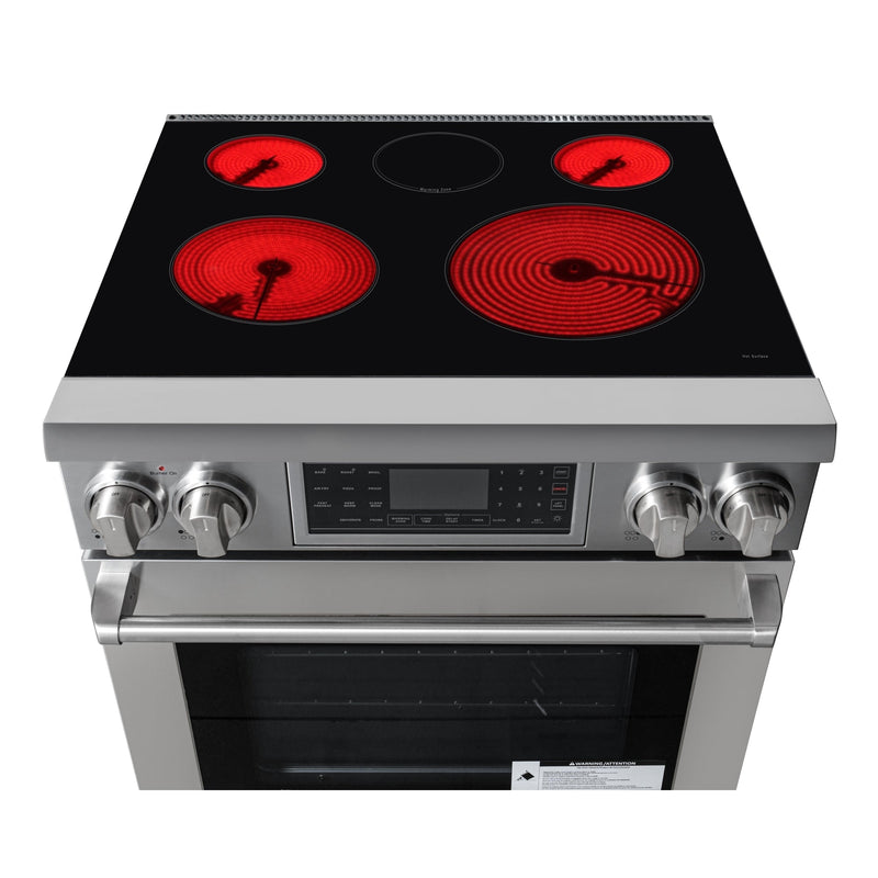 30 in. Electric Professional Range with Tilt Panel and Digital controls, Self - Cleaning, 16300W of Power, 240V in Stainless - Steel (KM - EPR - 30TDP - SS) - CulinaryProfis
