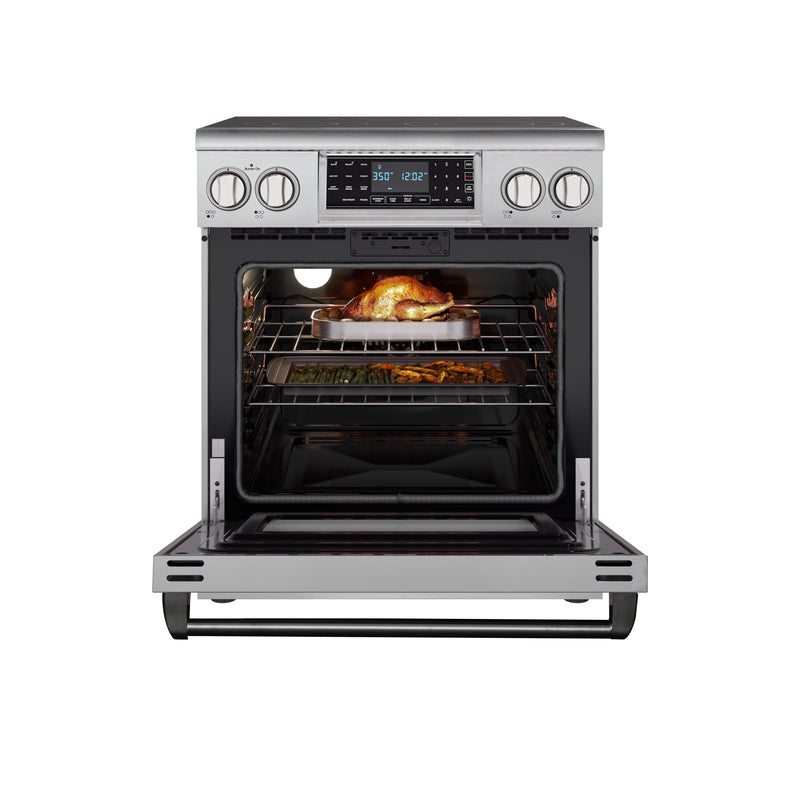 30 in. Electric Professional Range with Tilt Panel and Digital controls, Self - Cleaning, 16300W of Power, 240V in Stainless - Steel (KM - EPR - 30TDP - SS) - CulinaryProfis