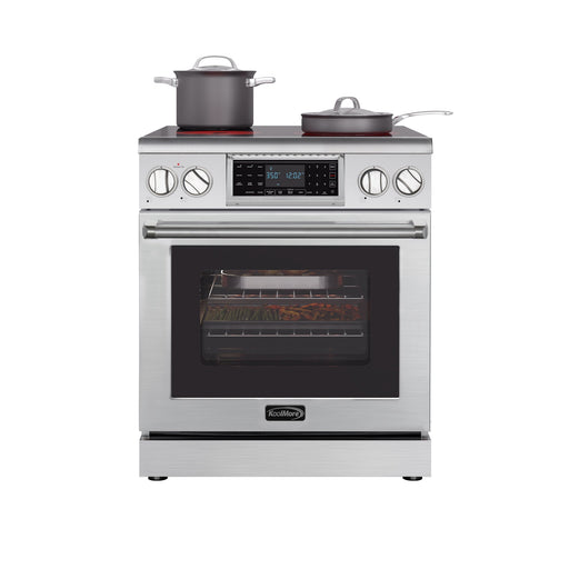 30 in. Electric Professional Range with Tilt Panel and Digital controls, Self - Cleaning, 16300W of Power, 240V in Stainless - Steel (KM - EPR - 30TDP - SS) - CulinaryProfis