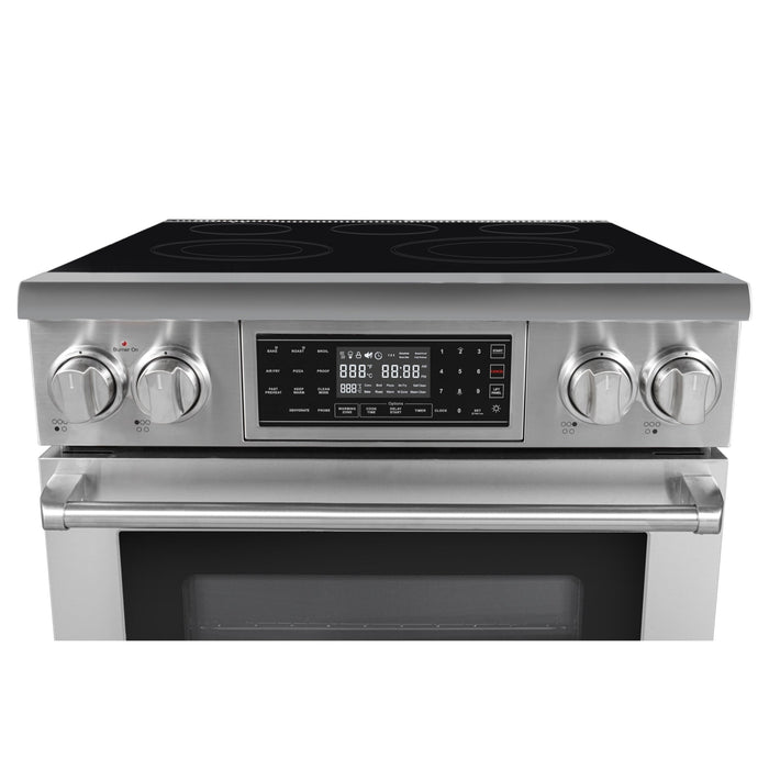 30 in. Electric Professional Range with Tilt Panel and Digital controls, Self - Cleaning, 16300W of Power, 240V in Stainless - Steel (KM - EPR - 30TDP - SS) - CulinaryProfis