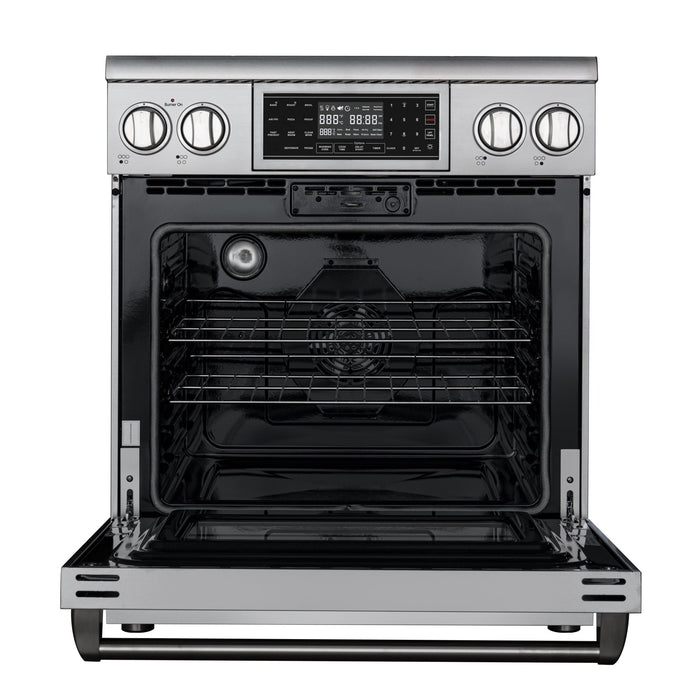 30 in. Electric Professional Range with Tilt Panel and Digital controls, Self - Cleaning, 16300W of Power, 240V in Stainless - Steel (KM - EPR - 30TDP - SS) - CulinaryProfis