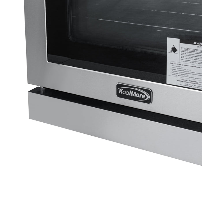 30 in. Electric Professional Range with Tilt Panel and Digital controls, Self - Cleaning, 16300W of Power, 240V in Stainless - Steel (KM - EPR - 30TDP - SS) - CulinaryProfis