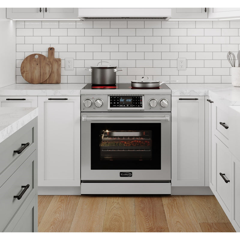 30 in. Electric Professional Range with Tilt Panel and Digital controls, Self - Cleaning, 16300W of Power, 240V in Stainless - Steel (KM - EPR - 30TDP - SS) - CulinaryProfis